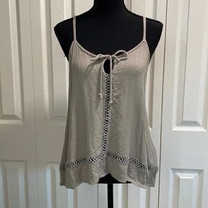O'Neill Light Taupe Camisole with Crochet Detail